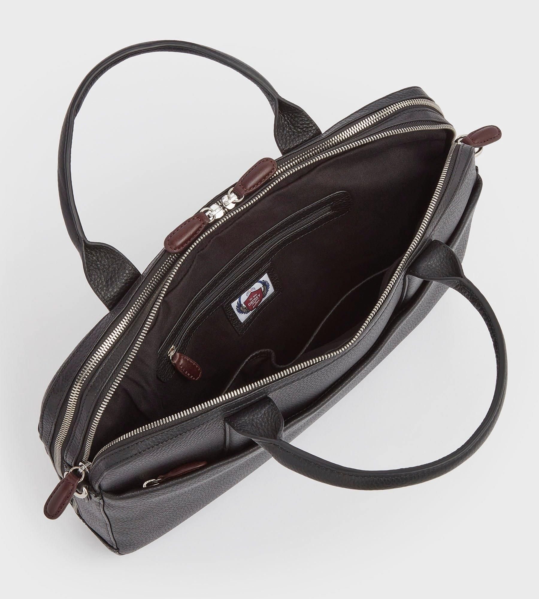 OSPREY LONDON OSPREY LONDON Women's The Chiswick Leather Laptop Bag in Black - 3