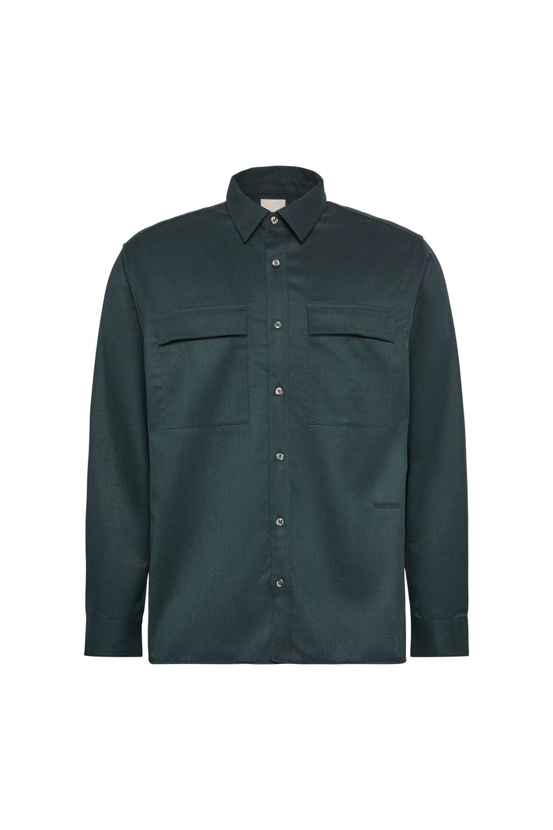Calvin Klein Calvin Klein Men's Long Sleeve Melange Easy Shirt Fatigue in Green