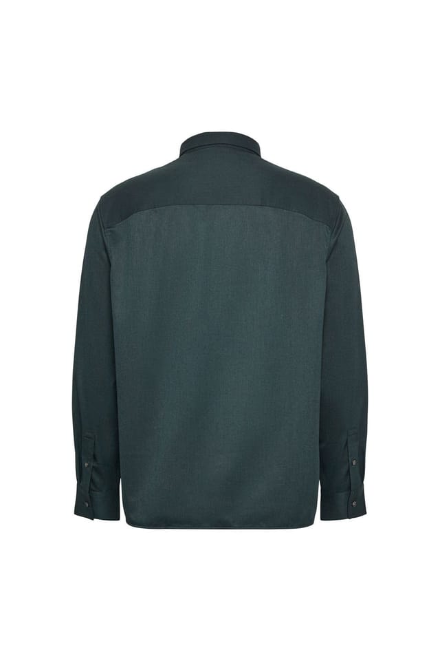 Calvin Klein Calvin Klein Men's Long Sleeve Melange Easy Shirt Fatigue in Green - 2