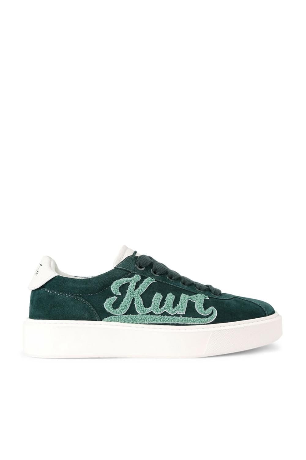 Kurt Geiger London Kurt Geiger London Men's 'Albion Retro' Suede Trainers in Green - 1