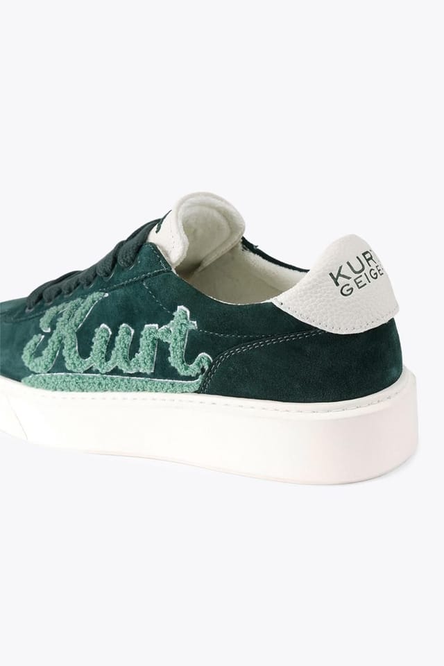 Kurt Geiger London Kurt Geiger London Men's 'Albion Retro' Suede Trainers in Green - 3