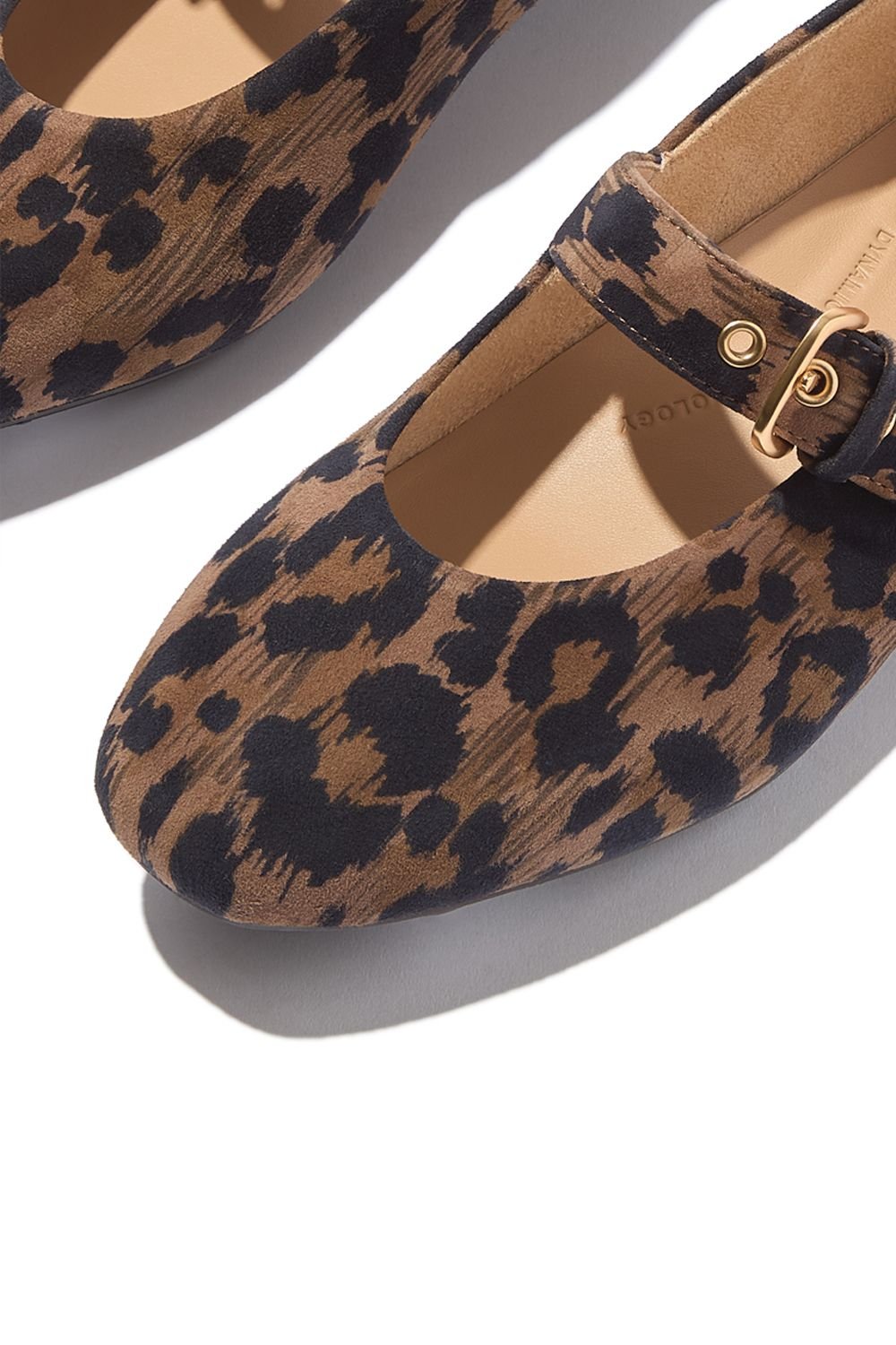 FitFlop FitFlop Women's Delicato Leopard Suede Ballerina/Mary Janes Chocolate in Brown - 3