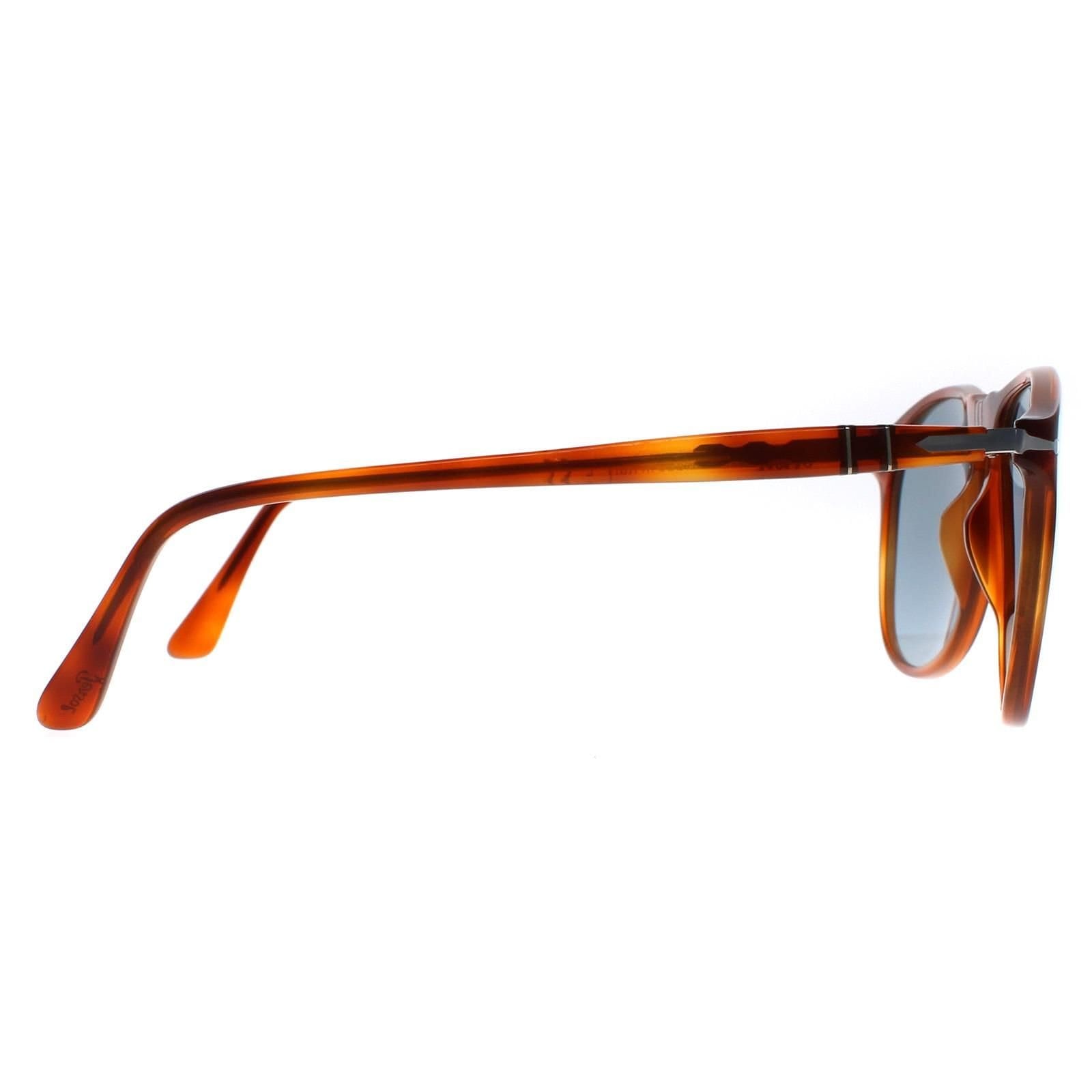 Persol Persol Men's Round Terria di Siena Tortoise Blue Sunglasses in Brown - 4