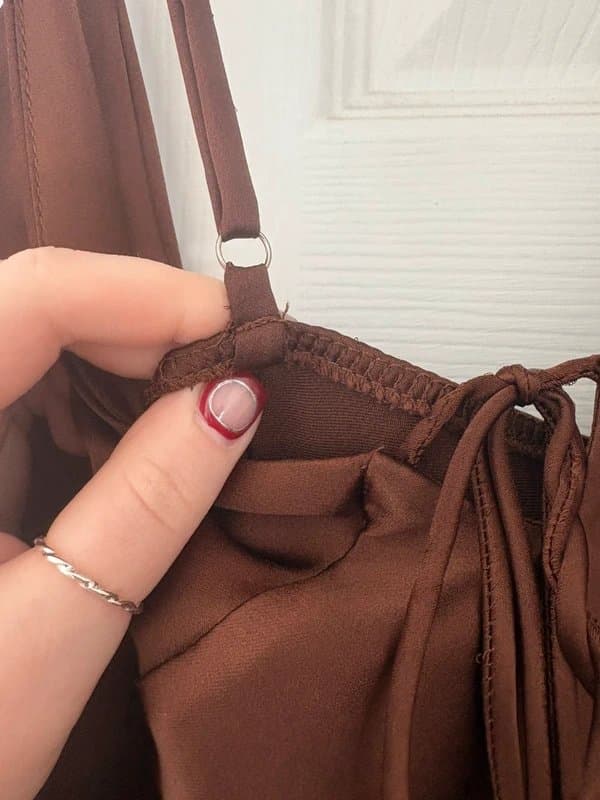 Bershka Brown satin dress