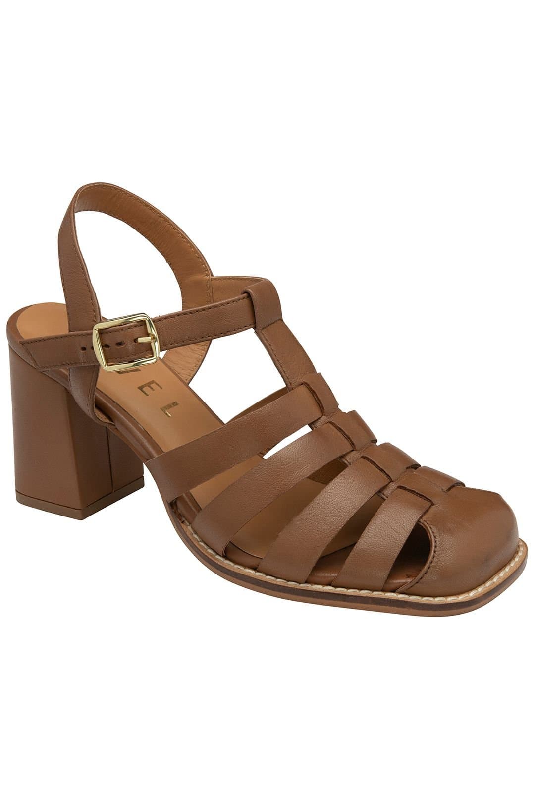 Ravel Ravel Women's Tan Leather 'Laxton' Heeled Sandals