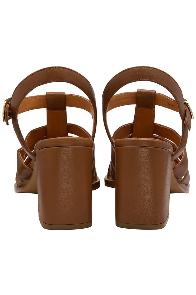 Ravel Ravel Women's Tan Leather 'Laxton' Heeled Sandals - 3