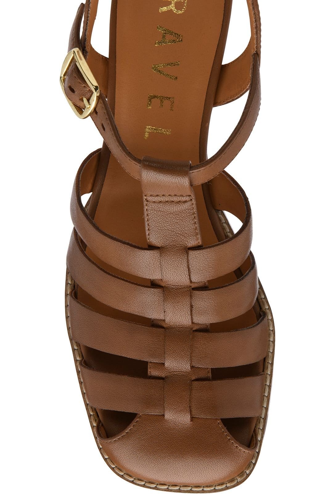 Ravel Ravel Women's Tan Leather 'Laxton' Heeled Sandals - 4