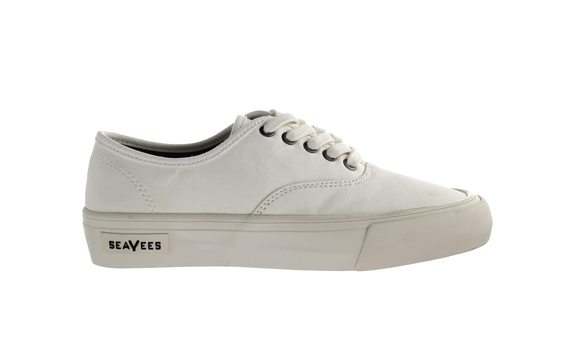 Seavees Seavees Women's White Canvas Lace-Up Plimsolls