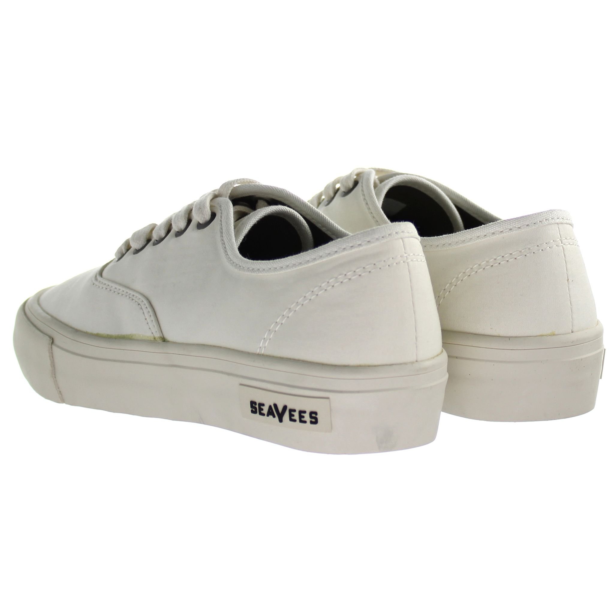 Seavees Seavees Women's Legend Standard Lace-Up White Canvas Plimsolls - 3