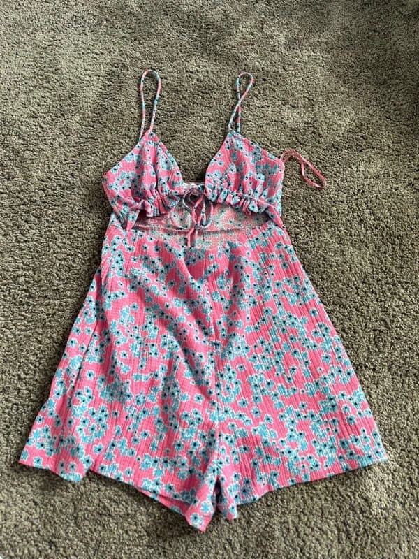 Bershka Pink and blue jumpsuit