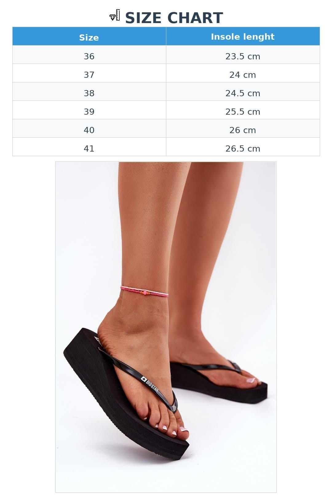 Love Lace Love Lace Women's Big Star Wedge Heel Flip Flop Sandals for Summer Comfort in Black - 4