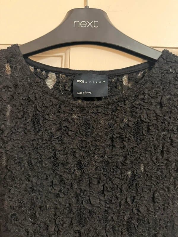 ASOS ASOS Black Lace Top Size 8-10