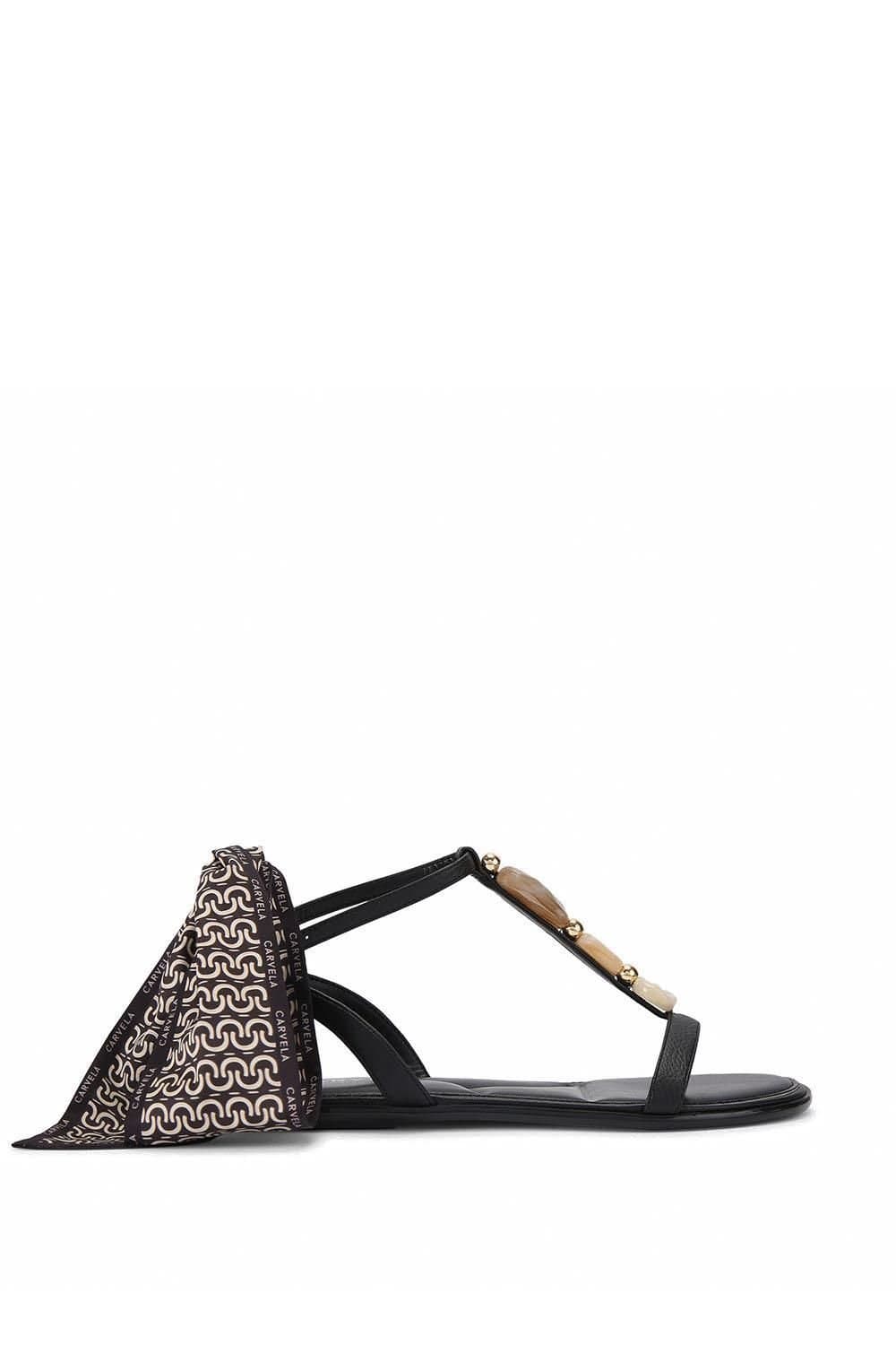 Carvela Carvela Women's 'Sorrento Gem Flat Sandal' Sandals in Black