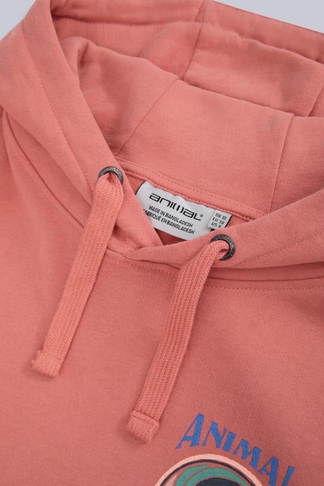 Animal Animal Women's 'Maya' Padstow Print Soft Warm Lightweight Comfortable Casual Hoodie in Pink - 3