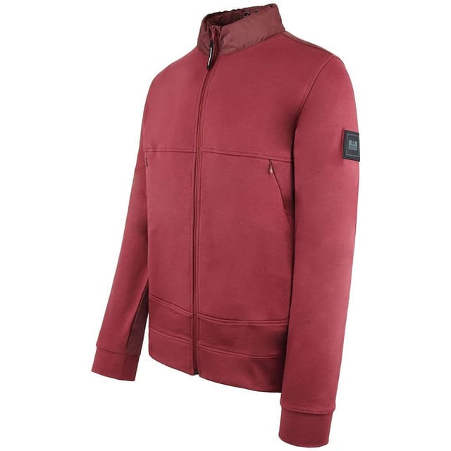 Weekend Offender Weekend Offender Men's Long Sleeve Zip Up Praia Oxblood Track Jacket in Red - 2
