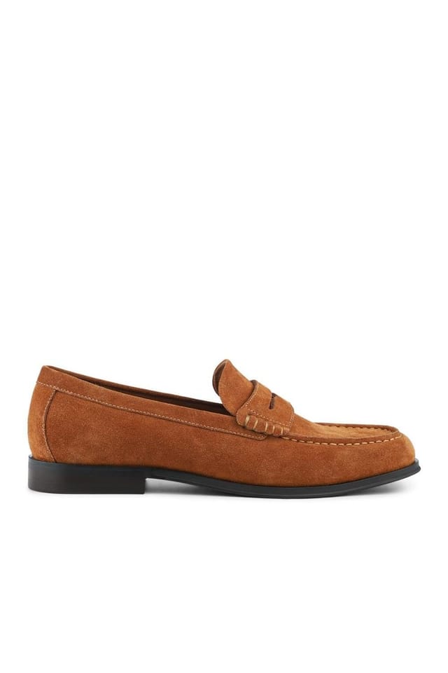 Jones Bootmaker Jones Bootmaker Men's Quadir Slip On Leather Penny Loafers in Tan - 2