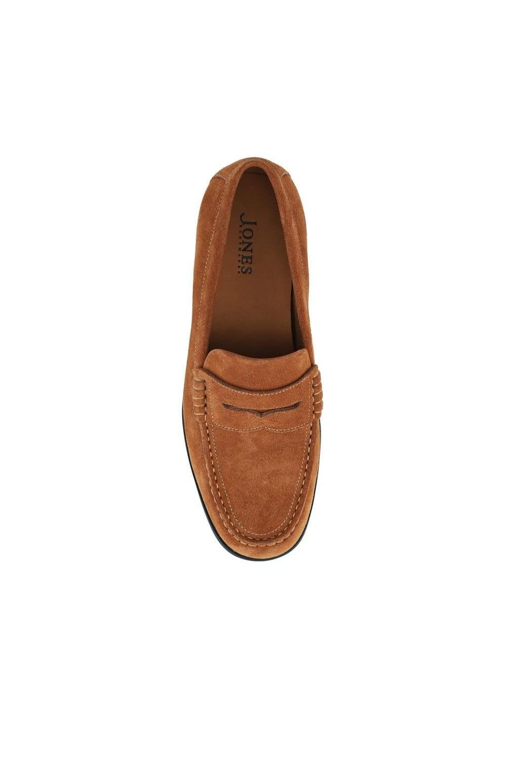 Jones Bootmaker Jones Bootmaker Men's Quadir Slip On Leather Penny Loafers in Tan - 4