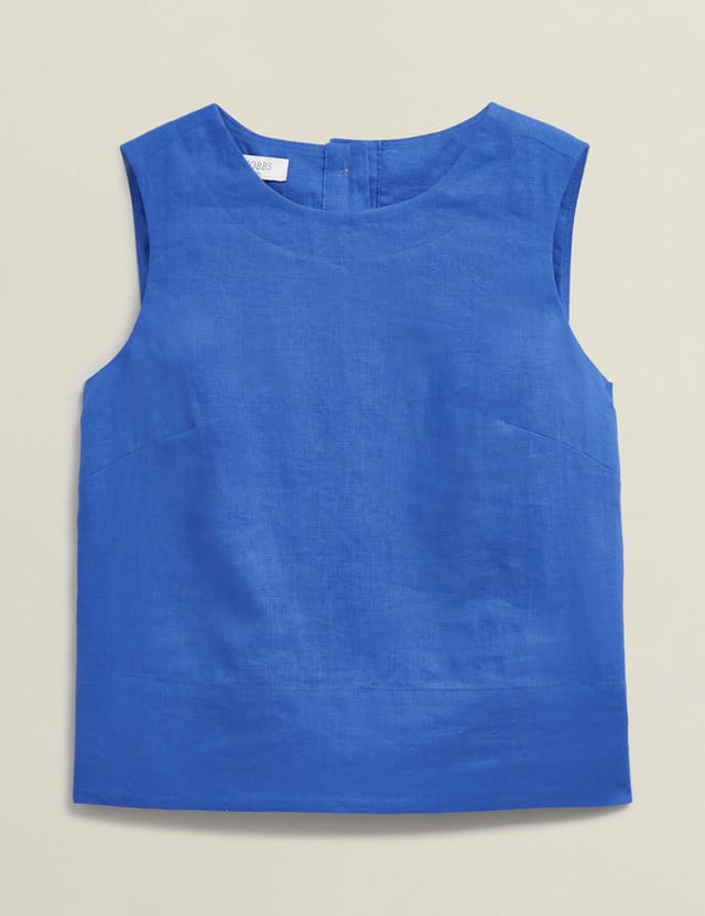 Hobbs London Hobbs London Women's Malindi Linen Shell Top in Cobalt - 2