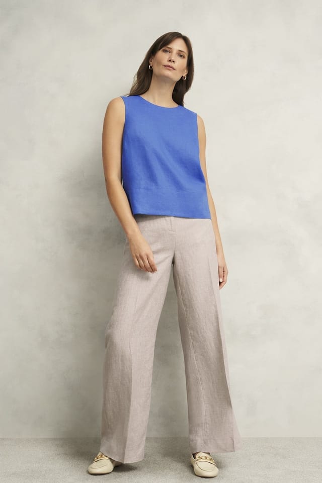Hobbs London Hobbs London Women's Malindi Linen Shell Top in Cobalt - 3