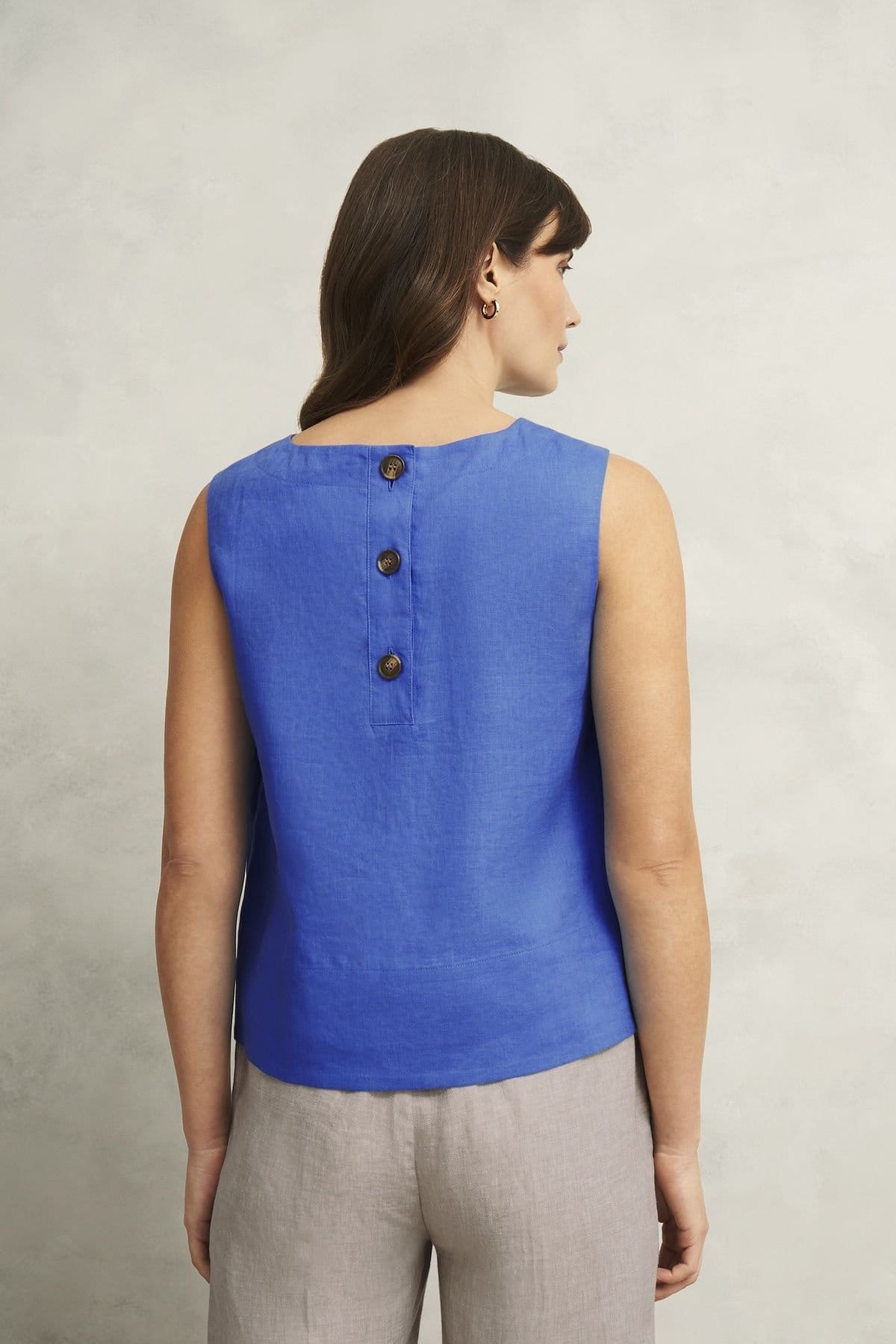 Hobbs London Hobbs London Women's Malindi Linen Shell Top in Cobalt - 4