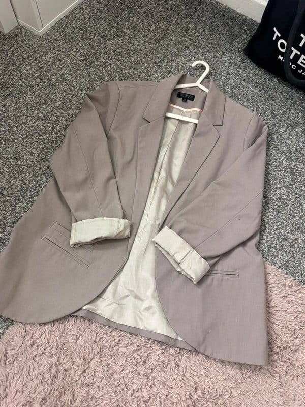 Topshop Grey/Beige Blazer