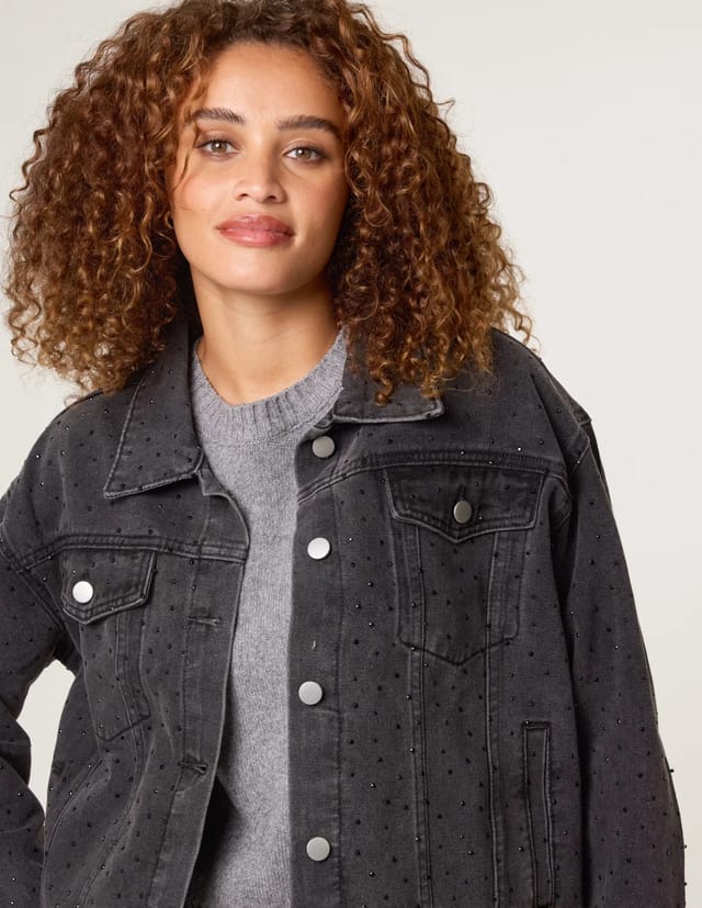 Blue Vanilla Embellished Denim Jacket - 2