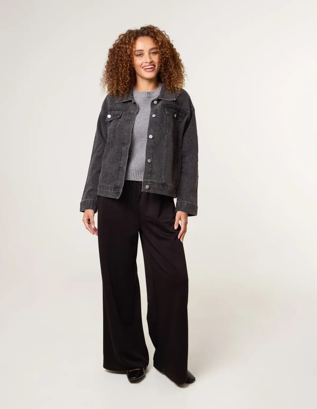 Blue Vanilla Embellished Denim Jacket - 3