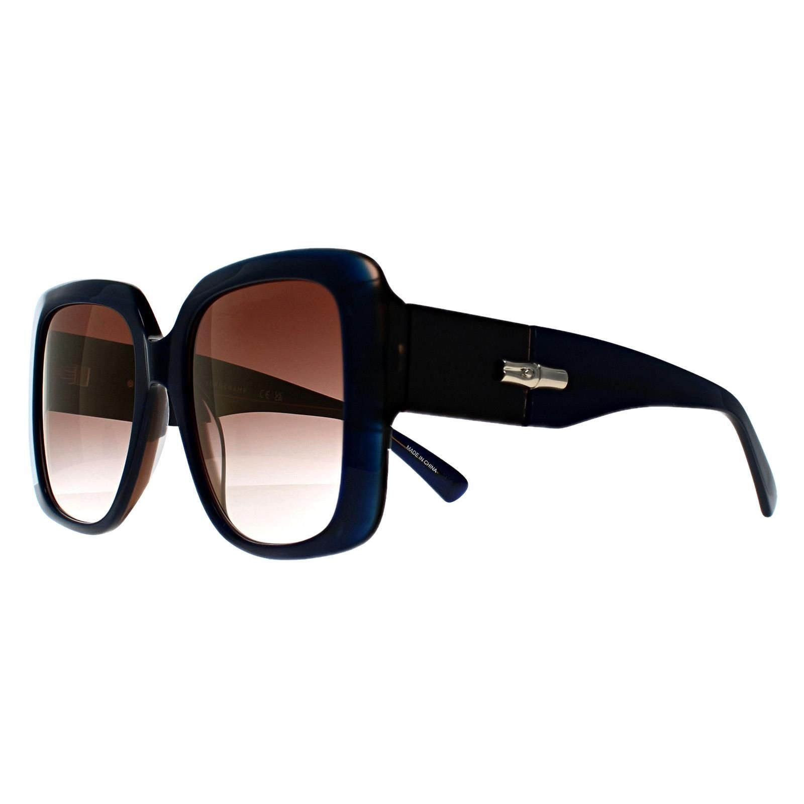 Longchamp Longchamp Women's Square Blue Stone Burgundy Gradient LO713S - 2