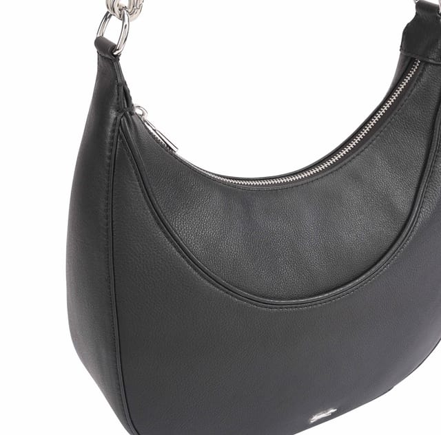 Paul Costelloe Paul Costelloe Women's Zinari Leather Shoulder Bag in Jet Black - 3