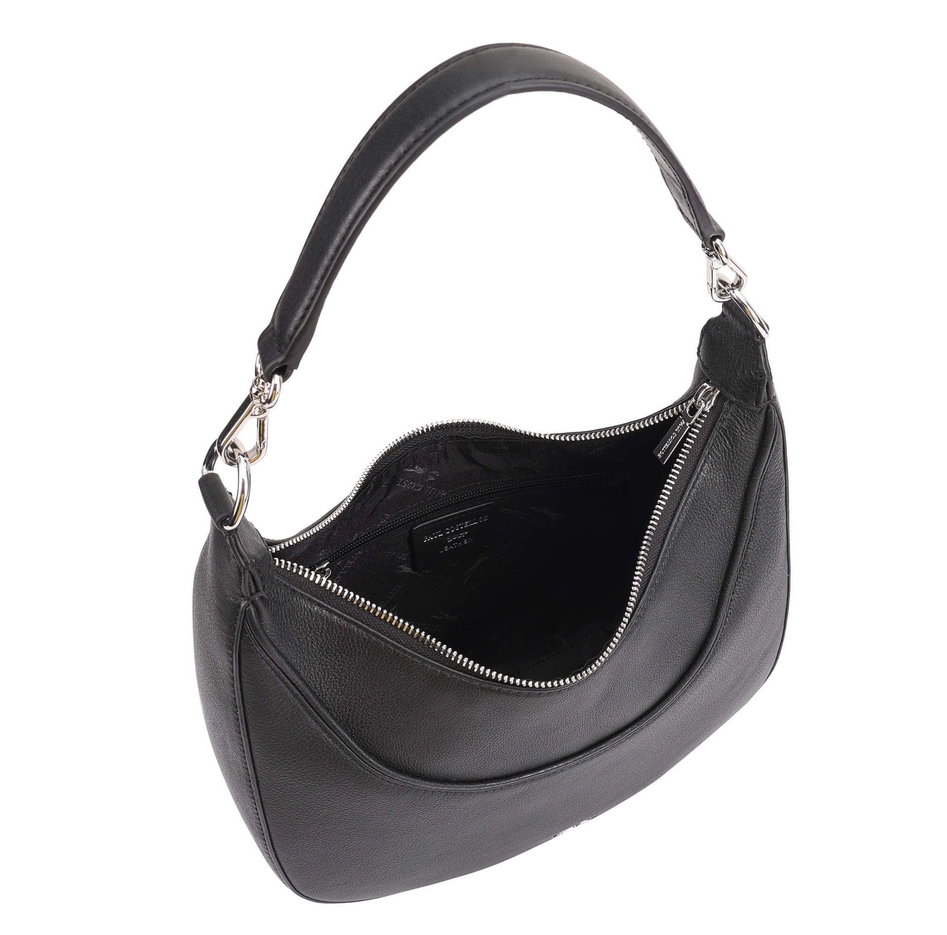 Paul Costelloe Paul Costelloe Women's Zinari Leather Shoulder Bag in Jet Black - 4