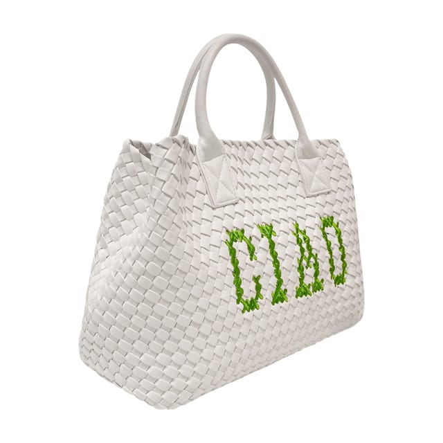 Lilly Loves Lilly Loves Women's White Woven CIAO Green Bag - 2