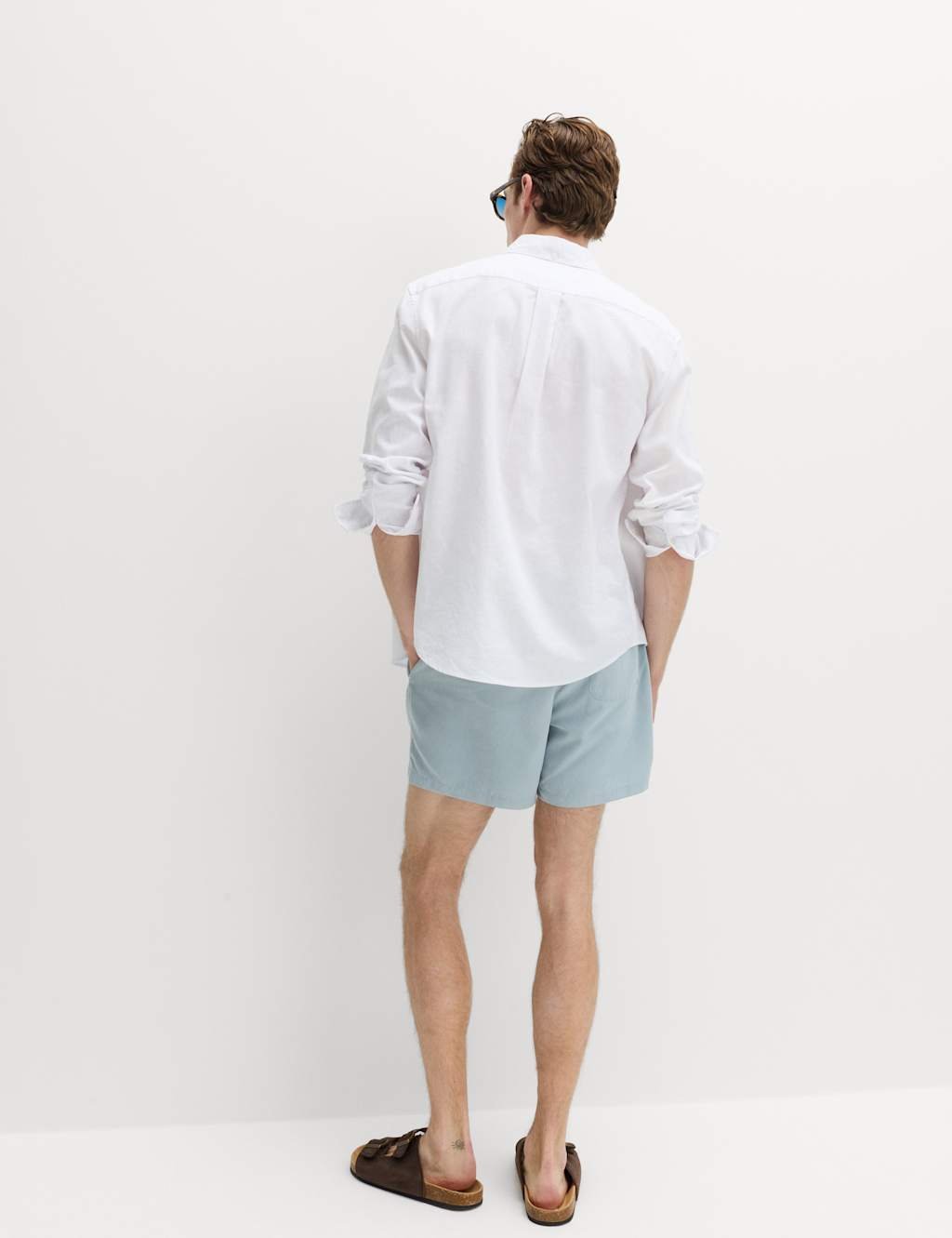 Marks & Spencer M&S Quick Dry Plain Swim Shorts Soft Blue - 2