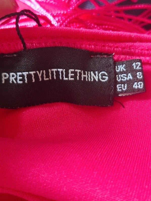 PrettyLittleThing PrettyLittleThing Hot Pink Tassel Halter Playsuit | Shorts | UK 12 | New with tags