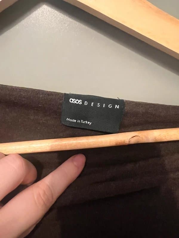 ASOS Brown asos design ruched top