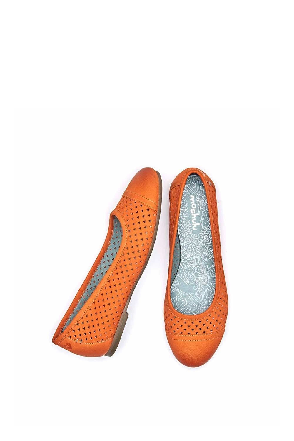 Moshulu Moshulu Women's 'Vinaigrette 2' Nubuck Ballet Pumps in Orange - 2