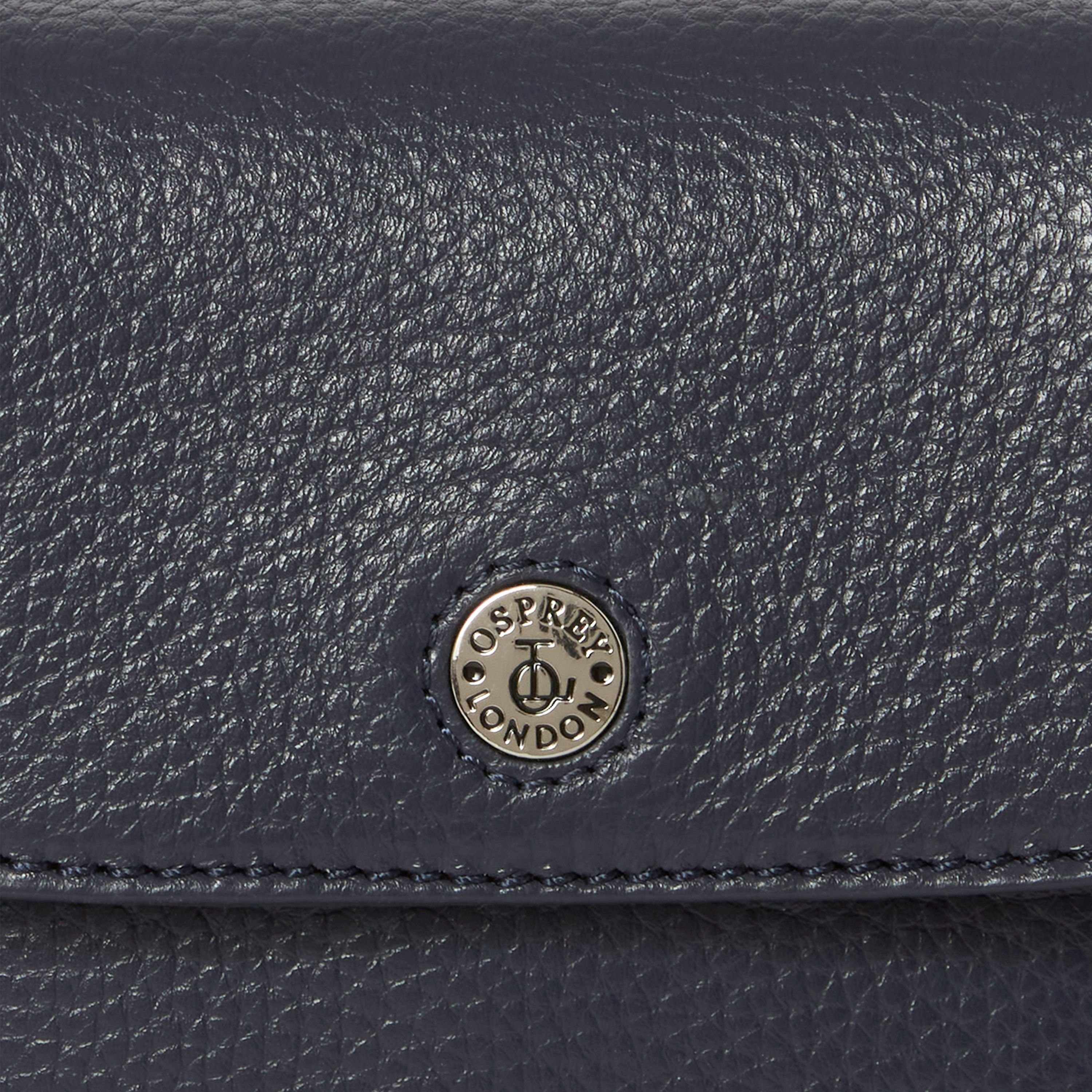 OSPREY LONDON OSPREY LONDON Women's The Madison Leather Phone Bag in Navy - 4