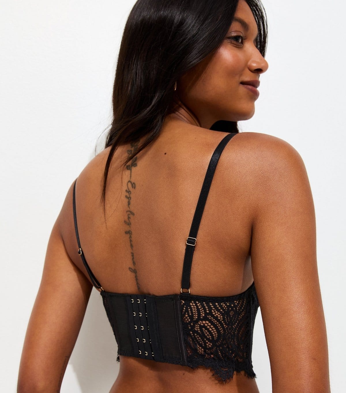 New Look Women's Black Corset Lace Festival Bra New Look - 4