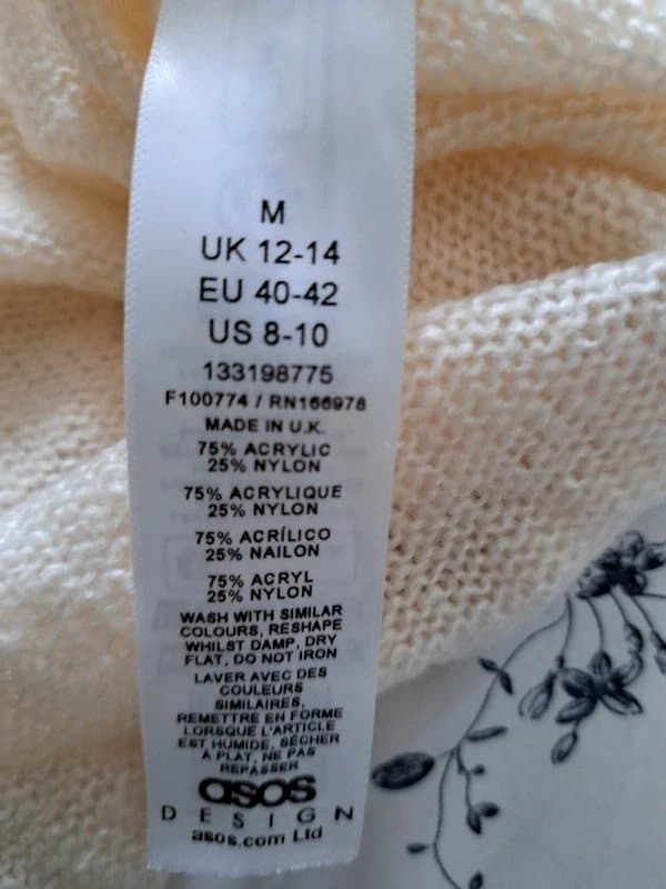 ASOS Lightweight cream jumper