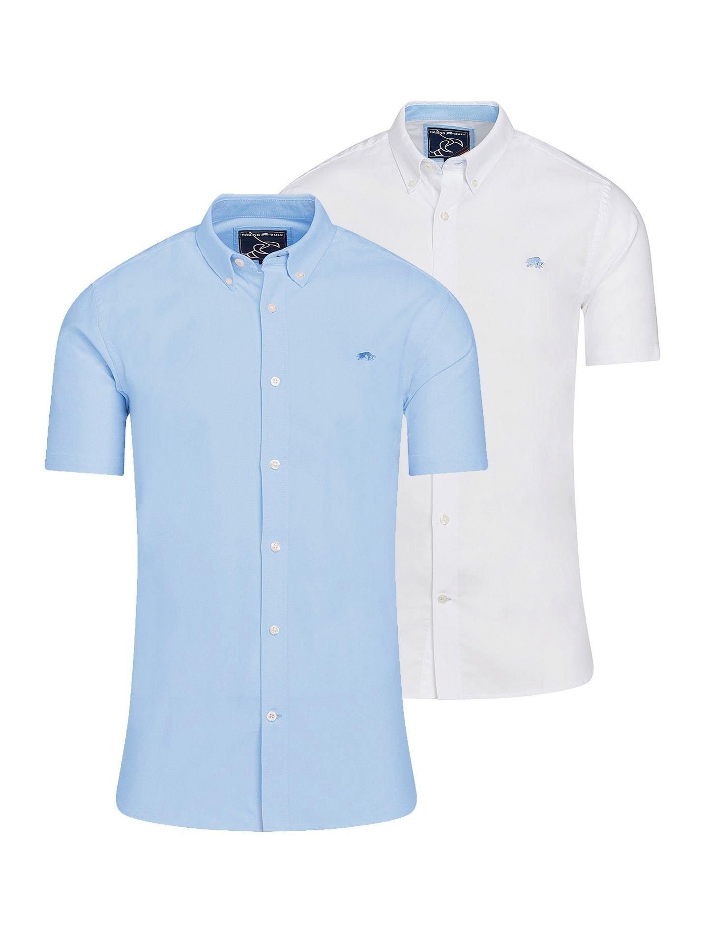 raging bull Raging Bull Men's Classic 2 Pack Short Sleeve Oxford Shirt - 3