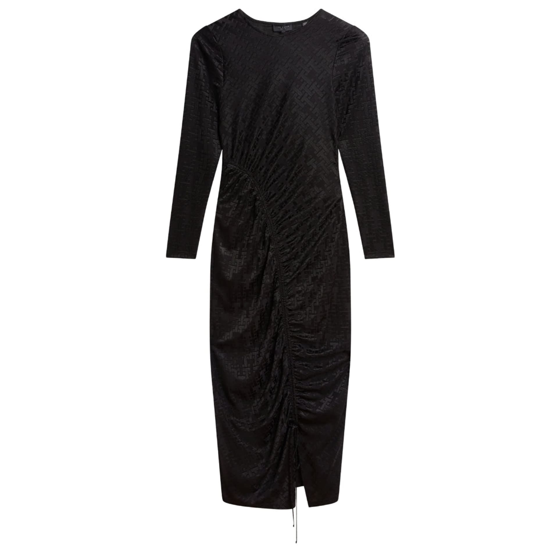 Ted Baker Ted Baker Women's Sherlay Long Sleeve Round Neck Midi Dress in Black