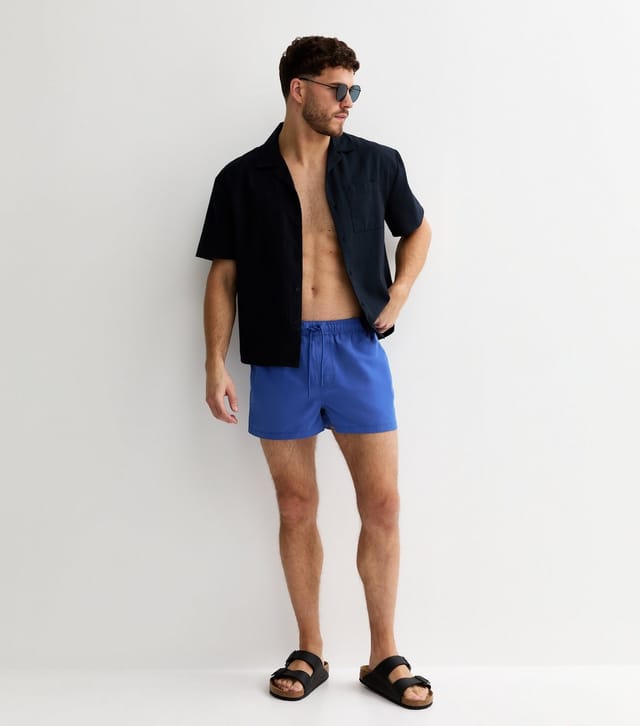 New Look Men's Blue Short Length Swim Shorts New Look - 2