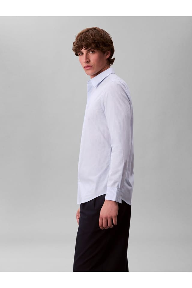 Calvin Klein Calvin Klein Men's Ls Thin Multi Stripe Stretch Slim Shirt - 3