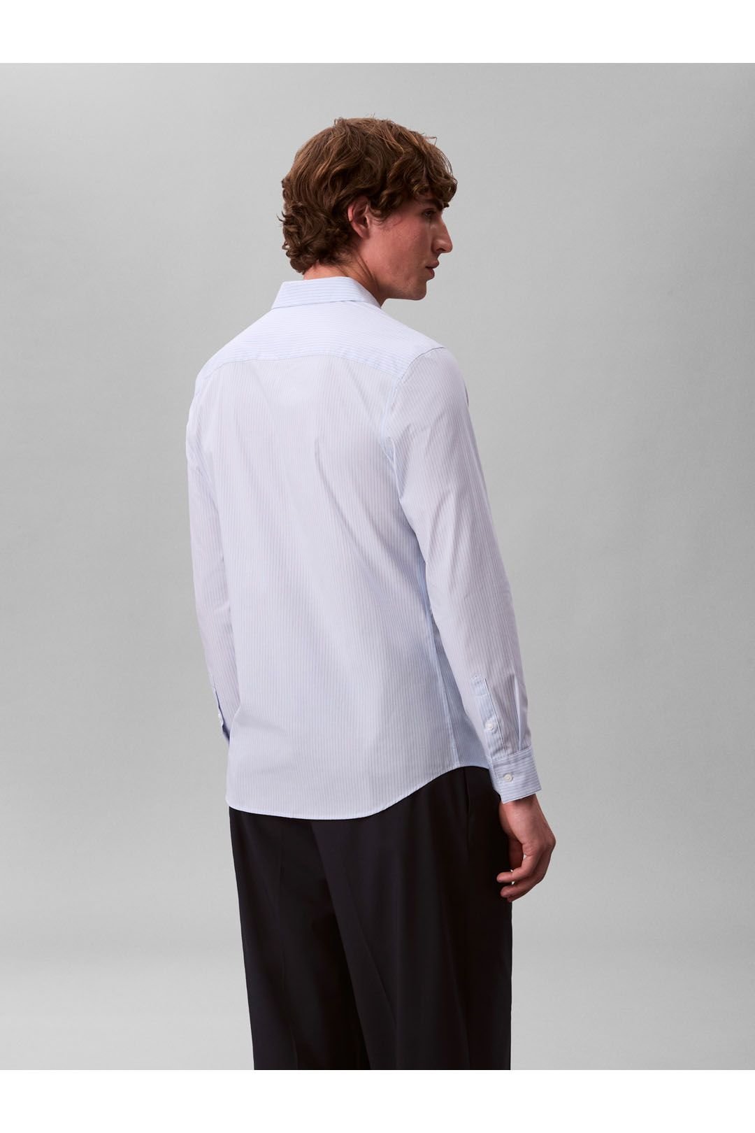 Calvin Klein Calvin Klein Men's Ls Thin Multi Stripe Stretch Slim Shirt - 4