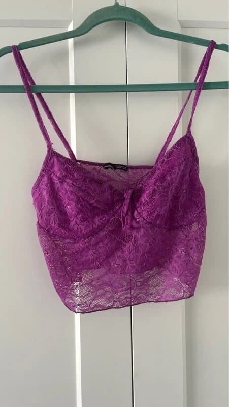 Bershka Purple lace top
