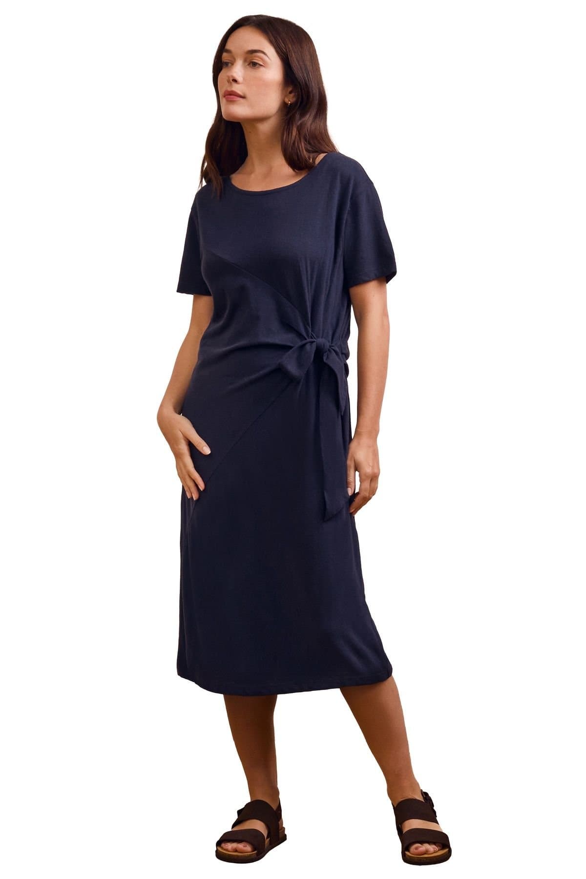 Celtic & Co Celtic & Co Women's Knot Detail Jersey Dress in Dark Navy