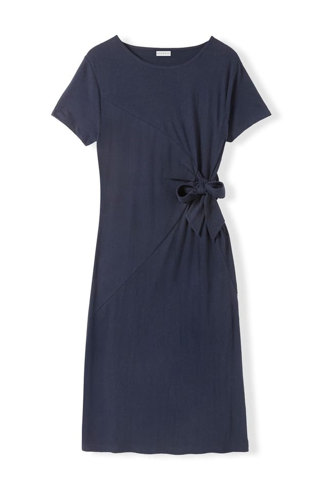 Celtic & Co Celtic & Co Women's Knot Detail Jersey Dress in Dark Navy - 2