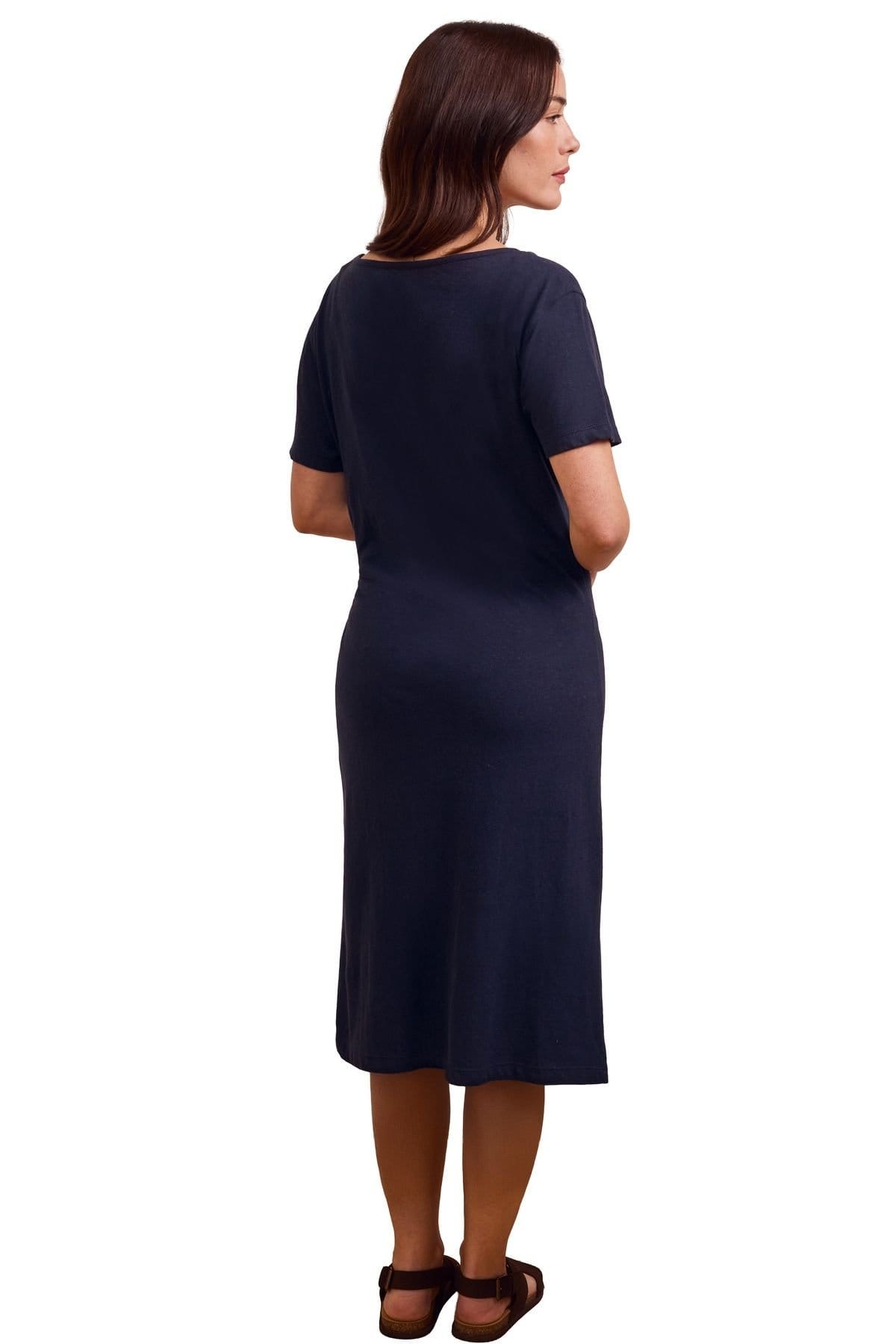 Celtic & Co Celtic & Co Women's Knot Detail Jersey Dress in Dark Navy - 4