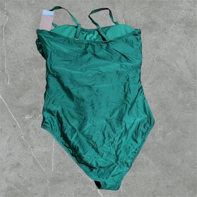 Smismivo swimsuit emerald green tummy control one piece uk 14 smismivo shaping ruched new
