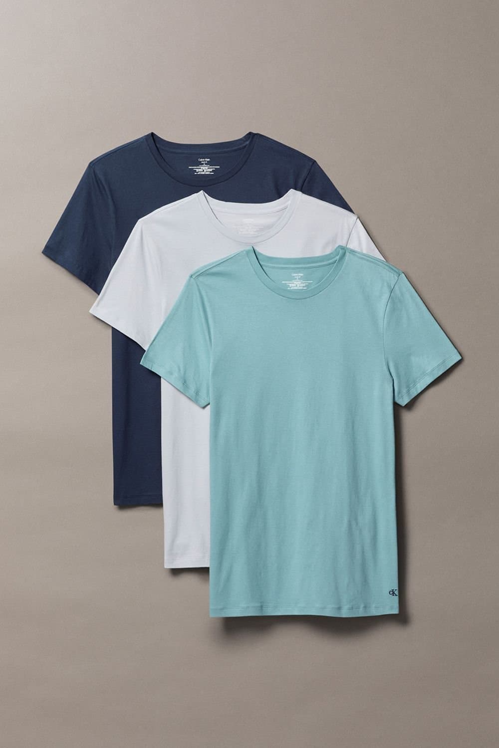 Calvin Klein Calvin Klein Men's 100% Cotton Tees 3Pk Micro Chip/Zoni Beach/Ink