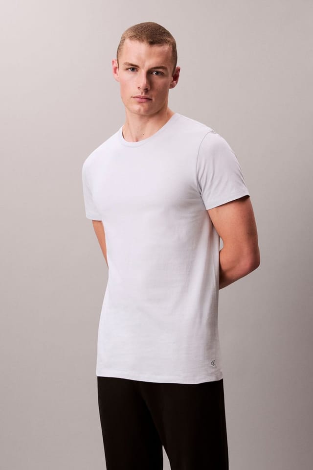 Calvin Klein Calvin Klein Men's 100% Cotton Tees 3Pk Micro Chip/Zoni Beach/Ink - 2
